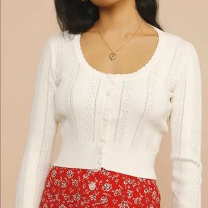 ISO Rouje Paola Cardigan in White Size 34 or 36